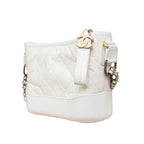 White Leather Chanel Crossbody Bag