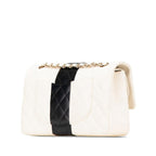 White Leather Chanel Flap Bag