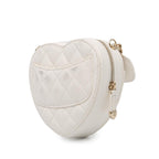 White Leather Chanel Crossbody Bag