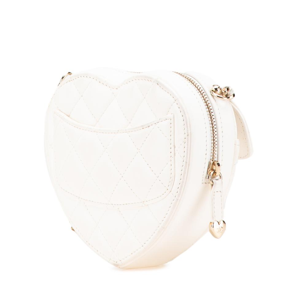White Leather Chanel Flap Bag