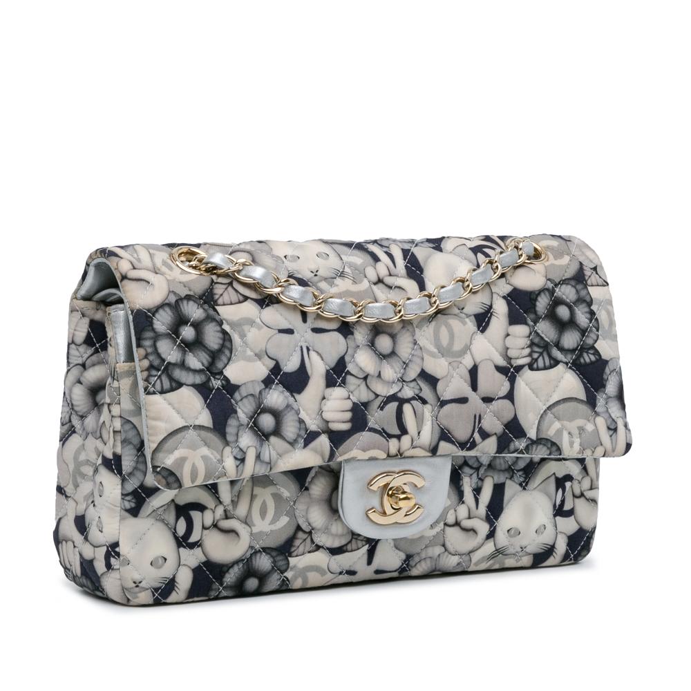 White Leather Chanel Flap Bag