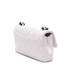 White Leather Chanel Flap Bag
