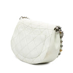 White Leather Chanel Flap Bag
