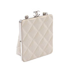 White Leather Chanel Crossbody Bag