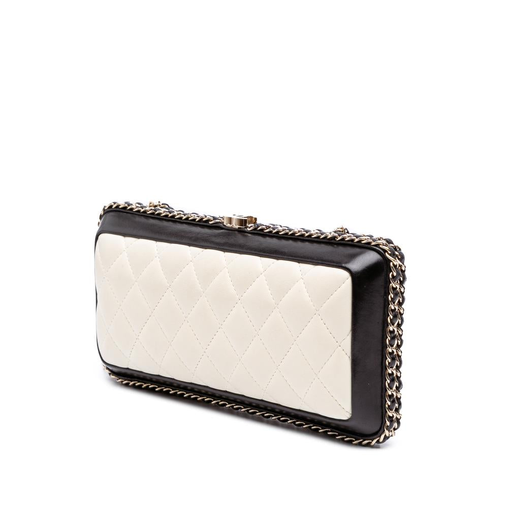 White Leather Chanel Crossbody Bag