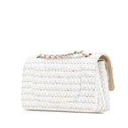 White Leather Chanel Shoulder Bag