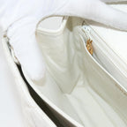 White Leather Chanel Shoulder Bag