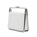 White Leather Chanel Clutch