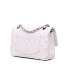White Leather Chanel Flap Bag