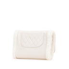 White Leather Chanel Flap Bag
