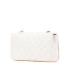 White Leather Chanel Flap Bag