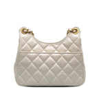 White Leather Chanel Shoulder Bag