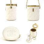 White Leather Chanel Shoulder Bag