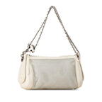 White Leather Chanel Shoulder Bag