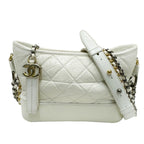 White Leather Chanel Shoulder Bag
