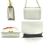 White Leather Chanel Shoulder Bag