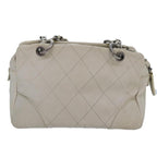 White Leather Chanel Shoulder Bag