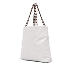 White Leather Chanel Tote