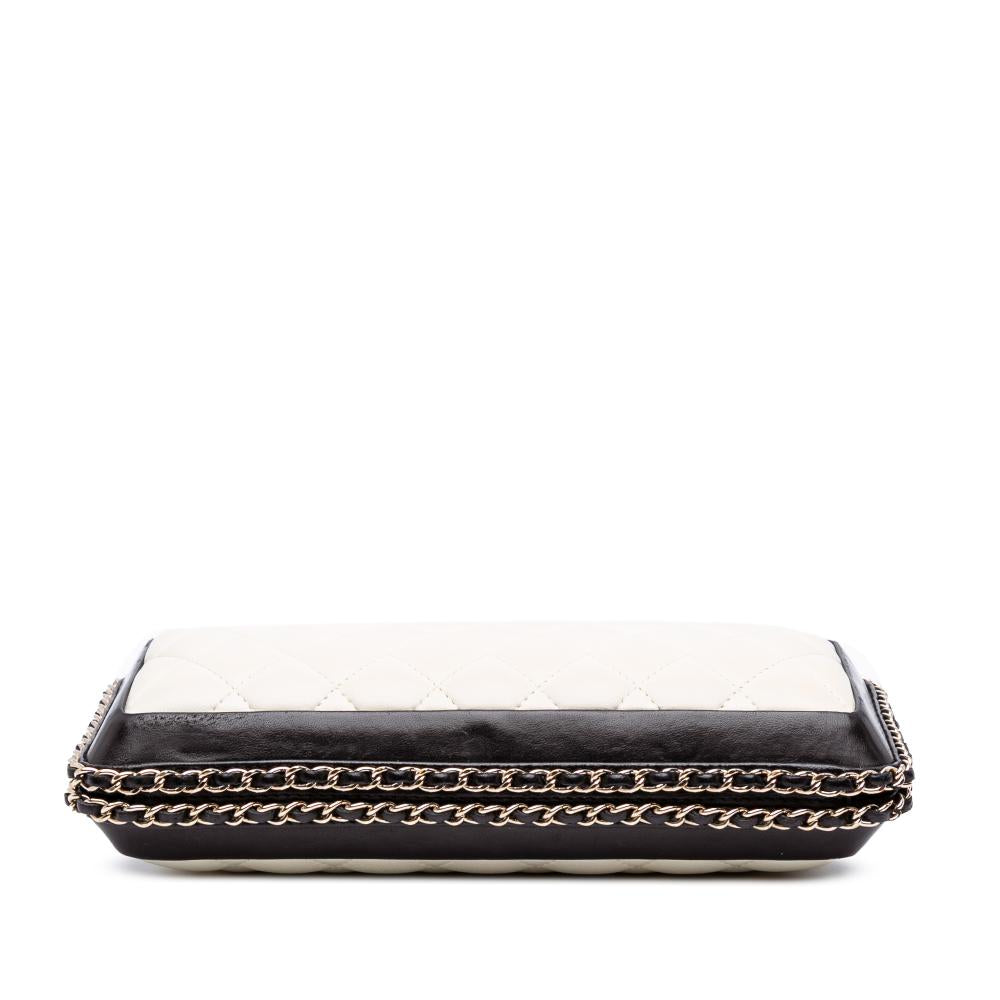 White Leather Chanel Crossbody Bag