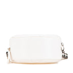 White Leather Chanel Shoulder Bag