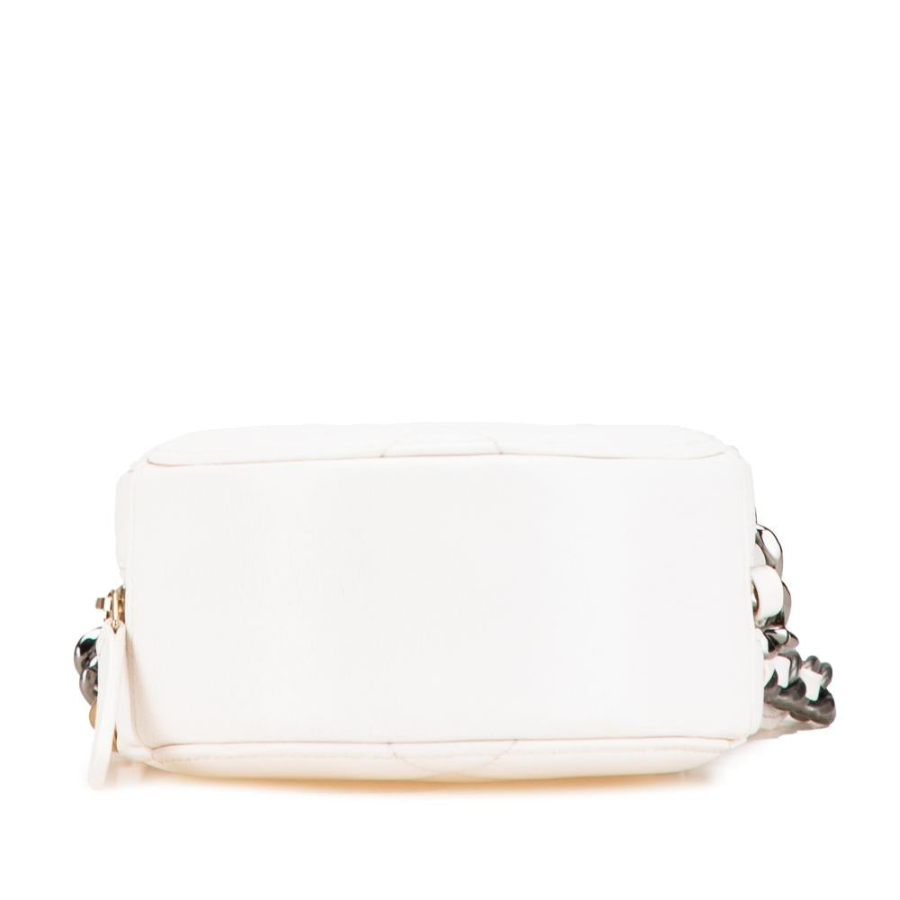 White Leather Chanel Shoulder Bag