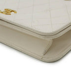 White Leather Chanel Shoulder Bag