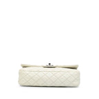 White Leather Chanel Flap Bag