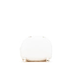 White Leather Chanel Backpack