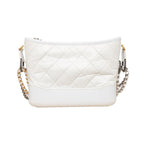 White Leather Chanel Crossbody Bag