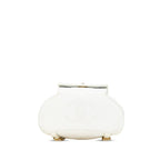 White Leather Chanel Backpack