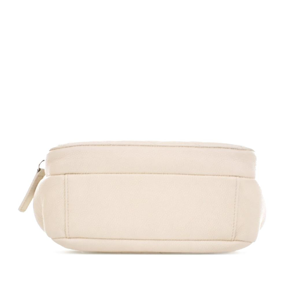 White Leather Chanel Crossbody Bag