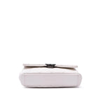 White Leather Chanel Flap Bag