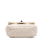 White Leather Chanel Flap Bag