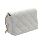 White Leather Chanel Flap Bag