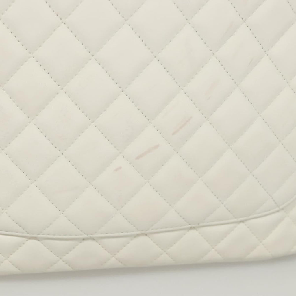 White Leather Chanel Tote