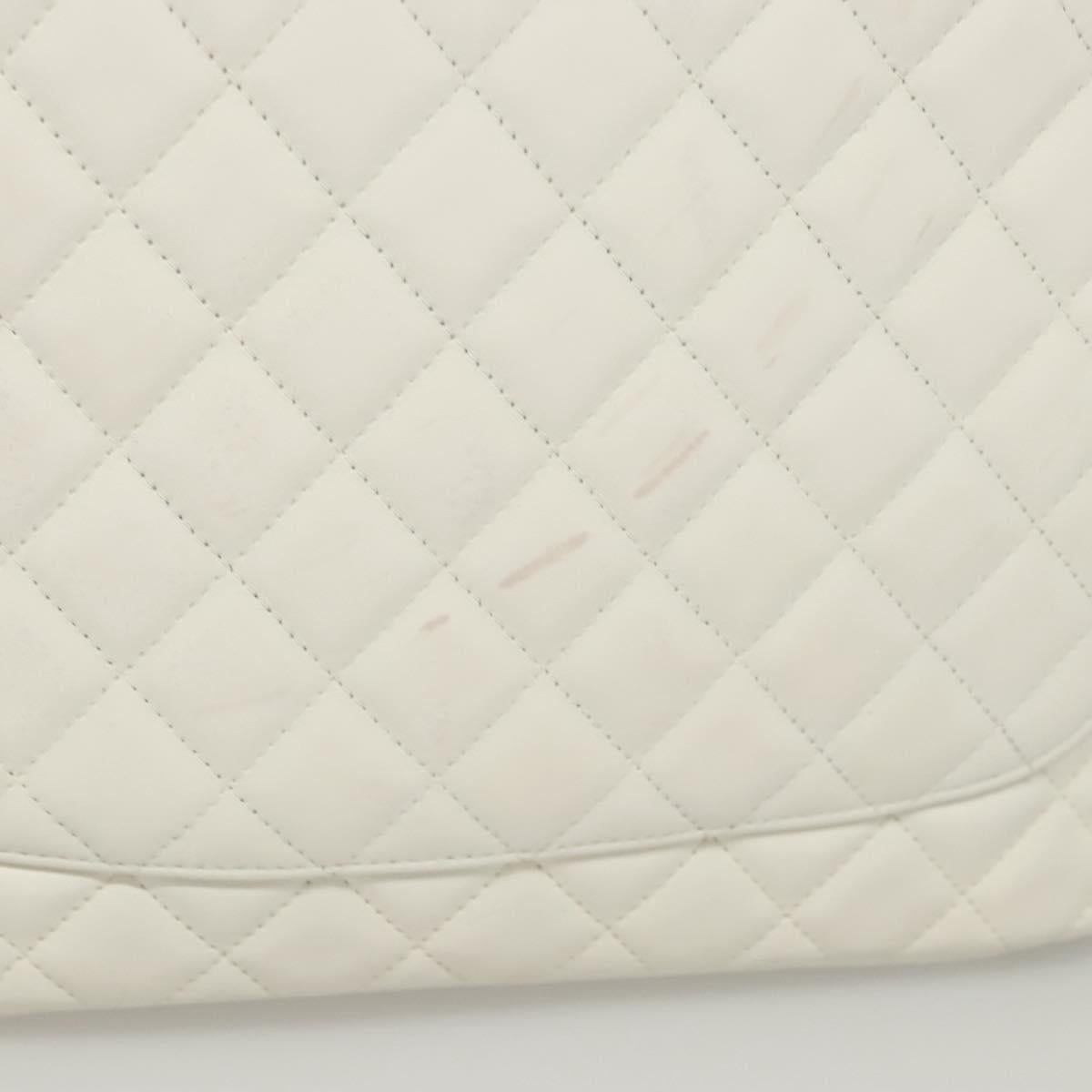 White Leather Chanel Tote