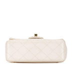 White Leather Chanel Flap Bag