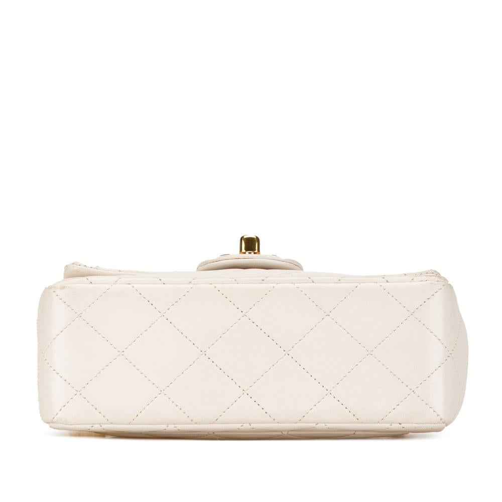 White Leather Chanel Flap Bag