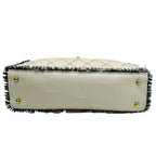 White Leather Chanel Tote