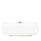 White Leather Chanel Shoulder Bag