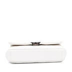 White Leather Chanel Flap Bag
