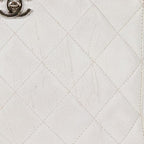 White Leather Chanel Shoulder Bag