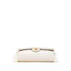 White Leather Chanel Flap Bag