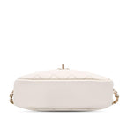 White Leather Chanel Crossbody Bag