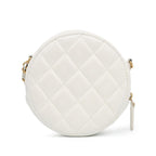 White Leather Chanel Crossbody Bag