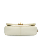 White Leather Chanel Flap Bag