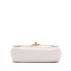 White Leather Chanel Flap Bag