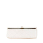 White Leather Chanel Flap Bag