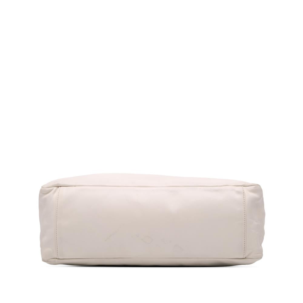White Leather Chanel Tote
