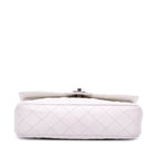 White Leather Chanel Flap Bag